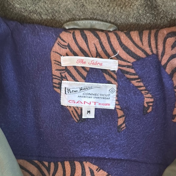 Gant Rugger - Green Jacket with Brown Collar - Picture 2 of 4